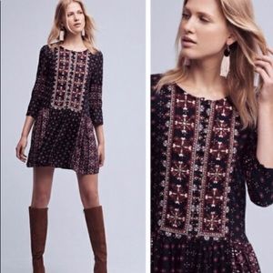 Anthropologie Vanessa Virginia beaded tunic dress